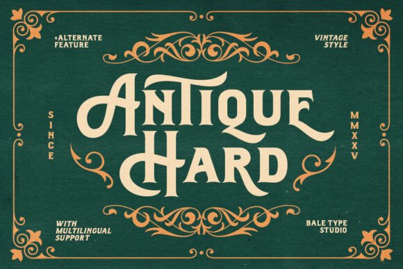 Antique Hard: A Typeface with Nostalgic Charm and Bold Presence