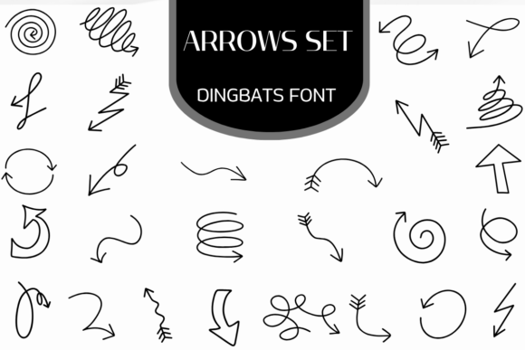 Arrows Set: The Hand-Drawn Font for Instant Visual Direction