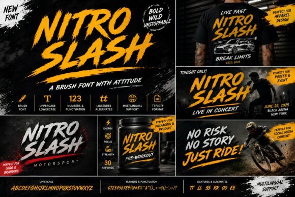 Nitro Slash: Unleashing Aggressive Typography