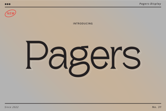 Pagers: A Retro Serif Font for Modern Brand Storytelling
