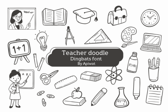 Teacher Doodle: The Creative Font for School-Inspired Designs