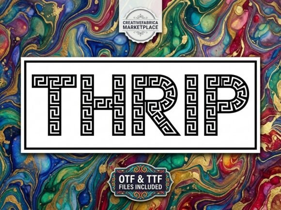 Thrip: The Bold Decorative Display Font for Creative Projects